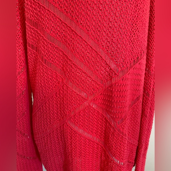 CALVIN KLEIN Knitted Bright Coral Sweater - Picture 4 of 5